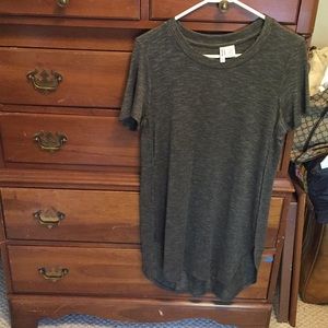 Dark grey side slits shirt